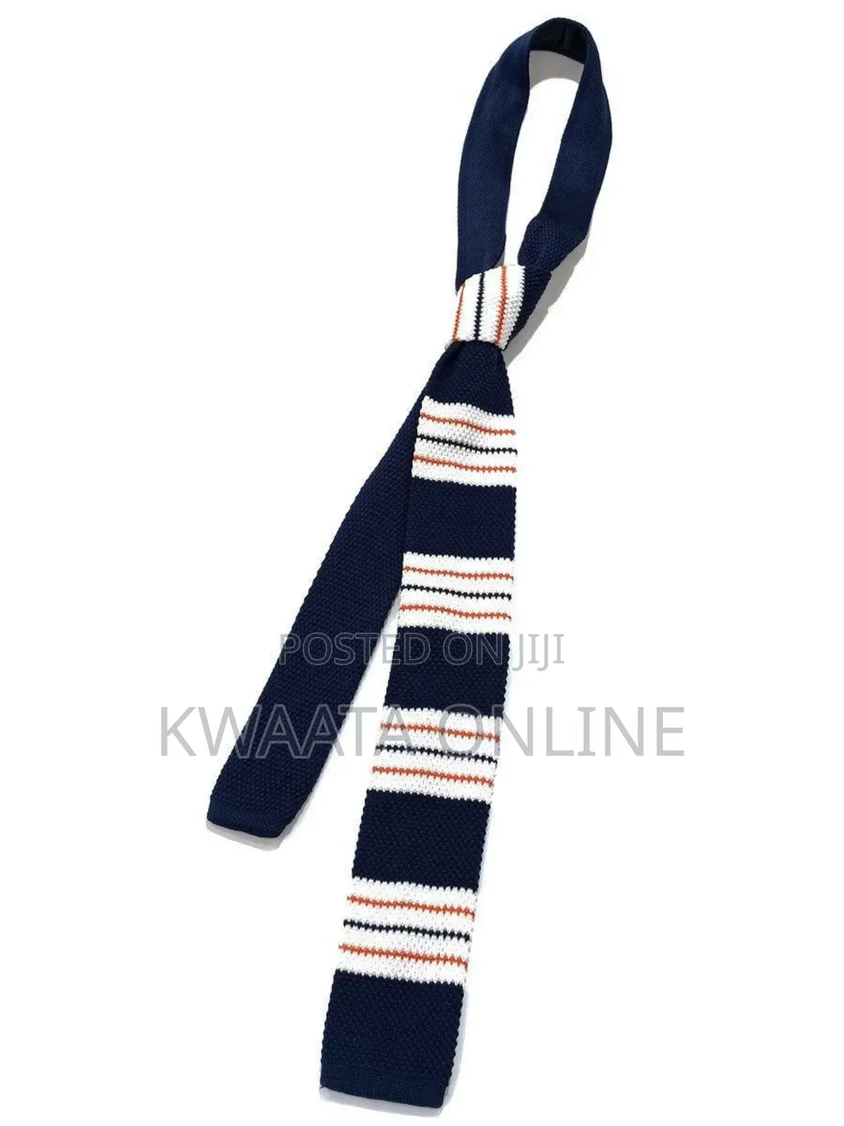Vintage 2.2" Flat-End Knitted Ties Skinny Knit Neckties Mens