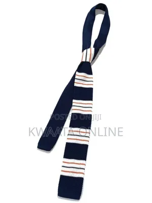 Vintage 2.2" Flat-End Knitted Ties Skinny Knit Neckties Mens