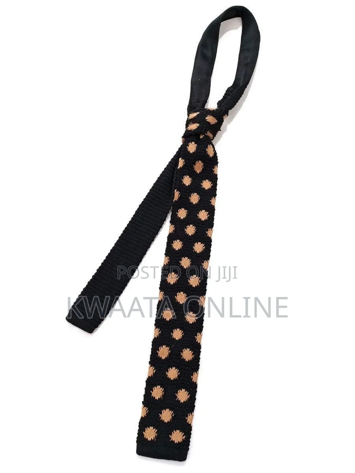 Vintage 2.2" Flat-End Knitted Ties Skinny Knit Neckties Mens