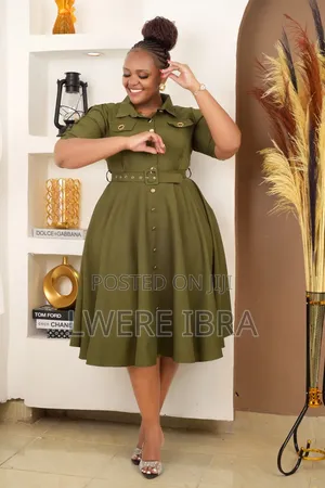 Black Round Cotton Dresses