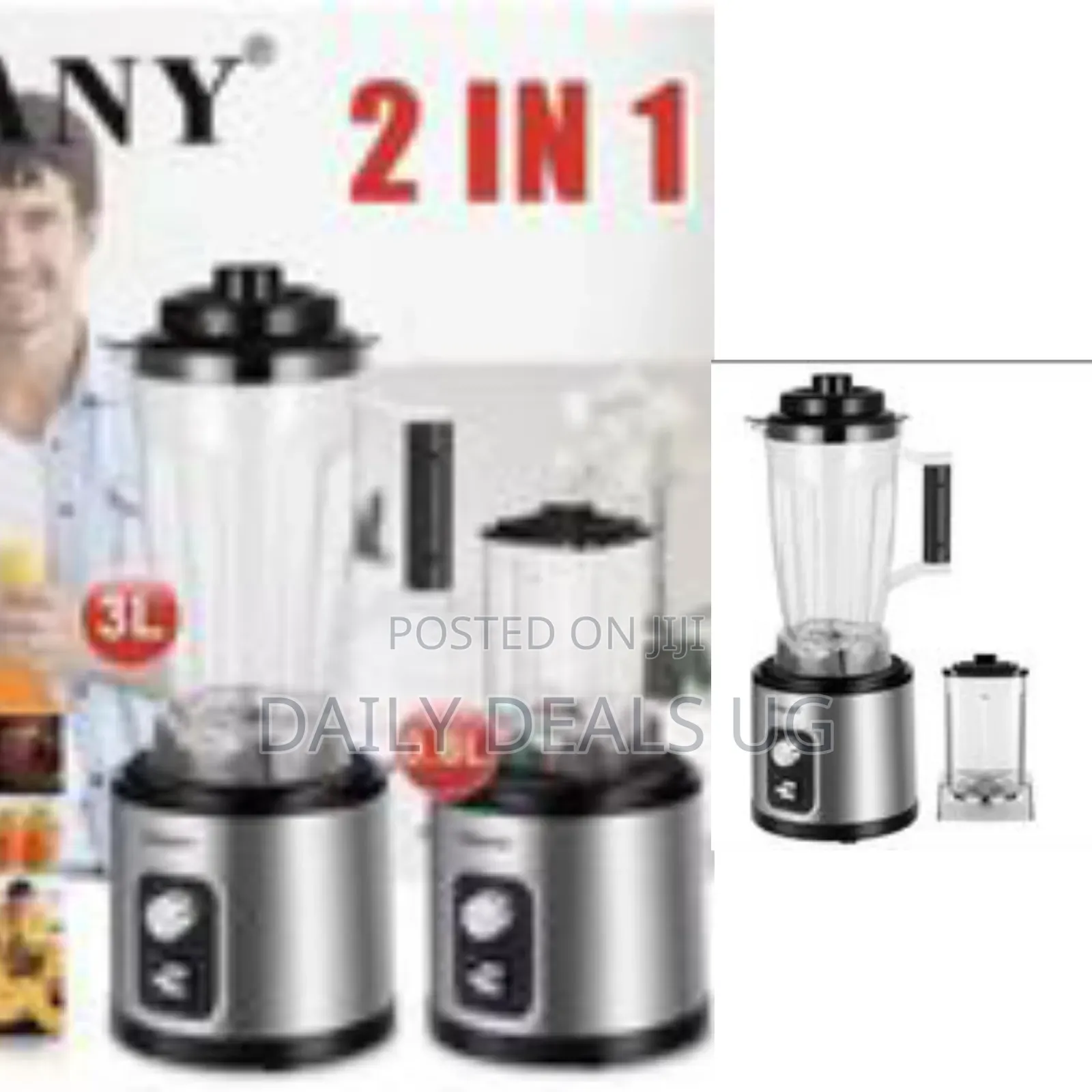 Sokany 3litre Jar 2 in 1 Blender 0.8l Grinder With Unbreakable Jars