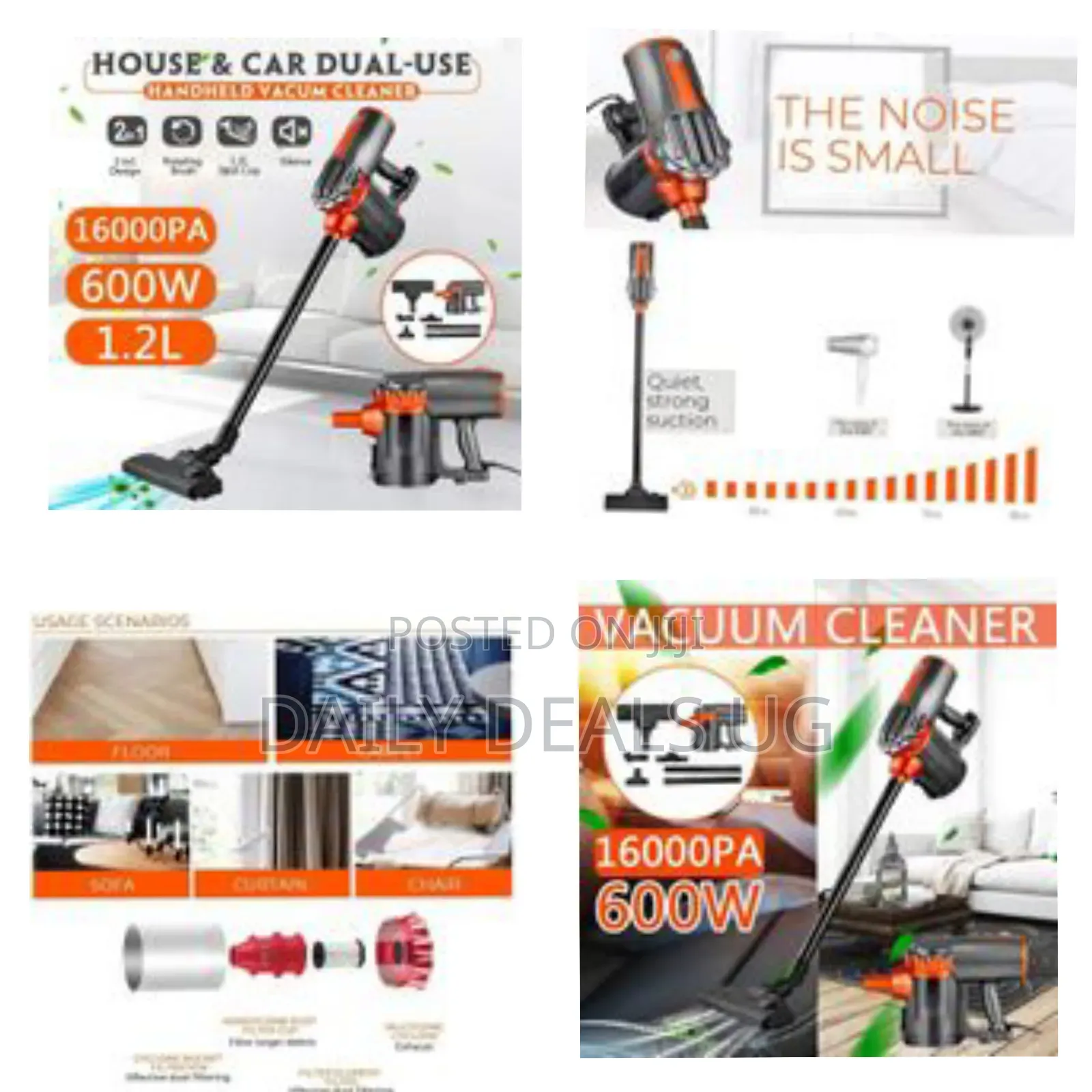 Raf Handheld Dust Collector, 600w 220v Vacuum Cleaner Portable 3 in 1