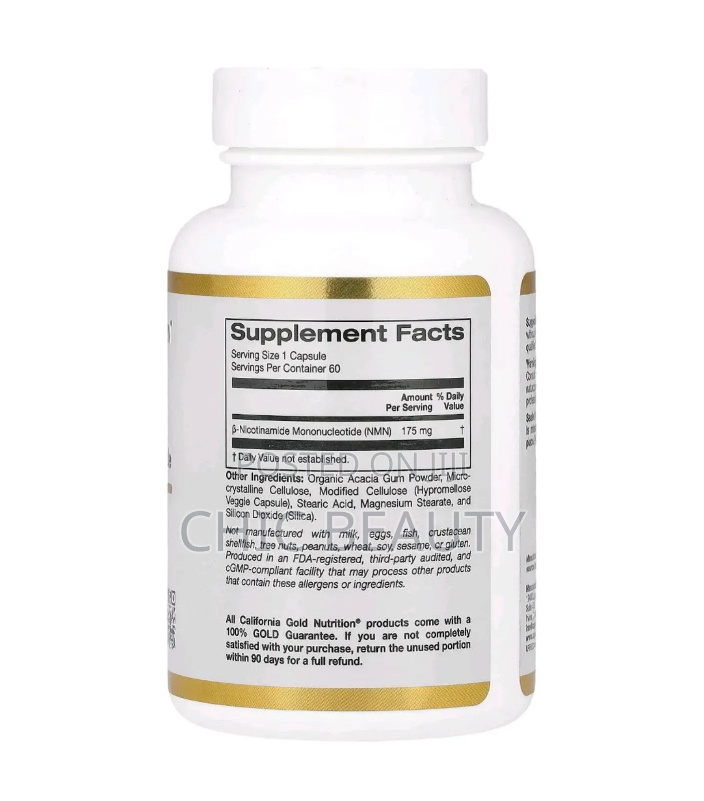 California Gold NMN Nicotinamide Mononucleotide 175mg 60 Tablets