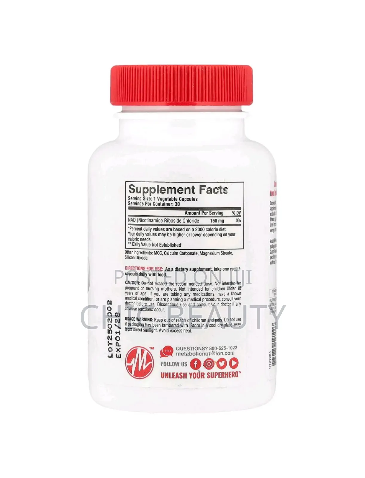 Metabolic Nutrition Anti Aging Cellular Regeneratior 30 Capsules