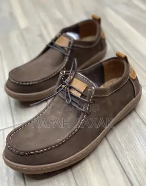 Original Coffee Brown Hush Puppies Casual Leather Shoes