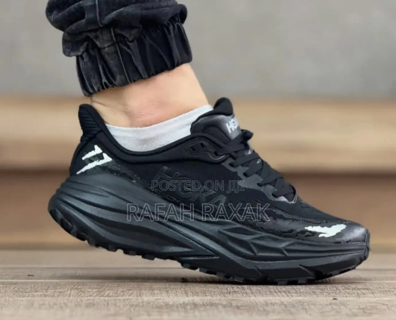 Men’S Black Hoka Stinson 7 Trail Running Sneakers