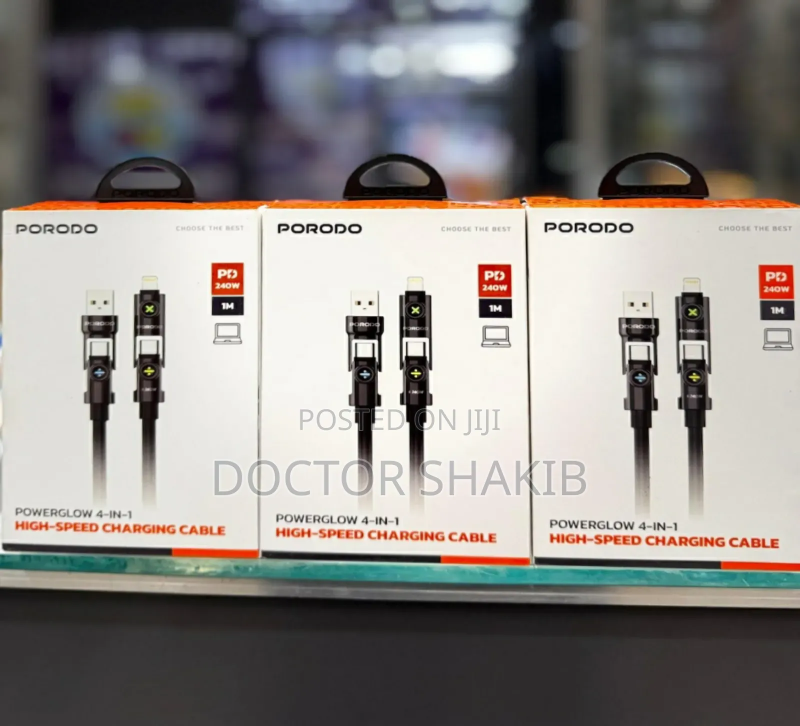 High Quality Porodo 4 in 1 High Speed Charging Cable