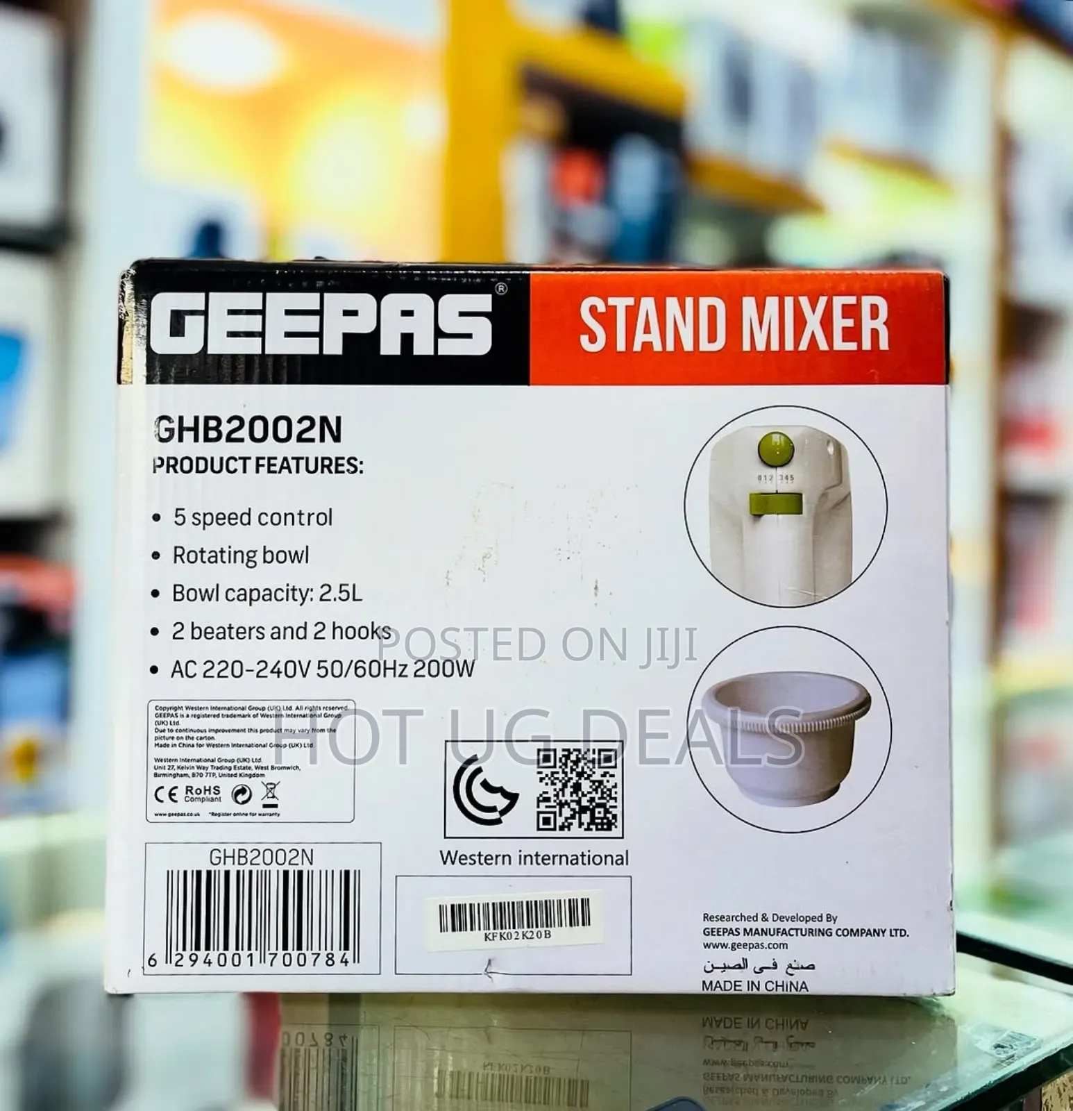 Geepas Stand Mixer With Rotating Bowl - 2.5 L