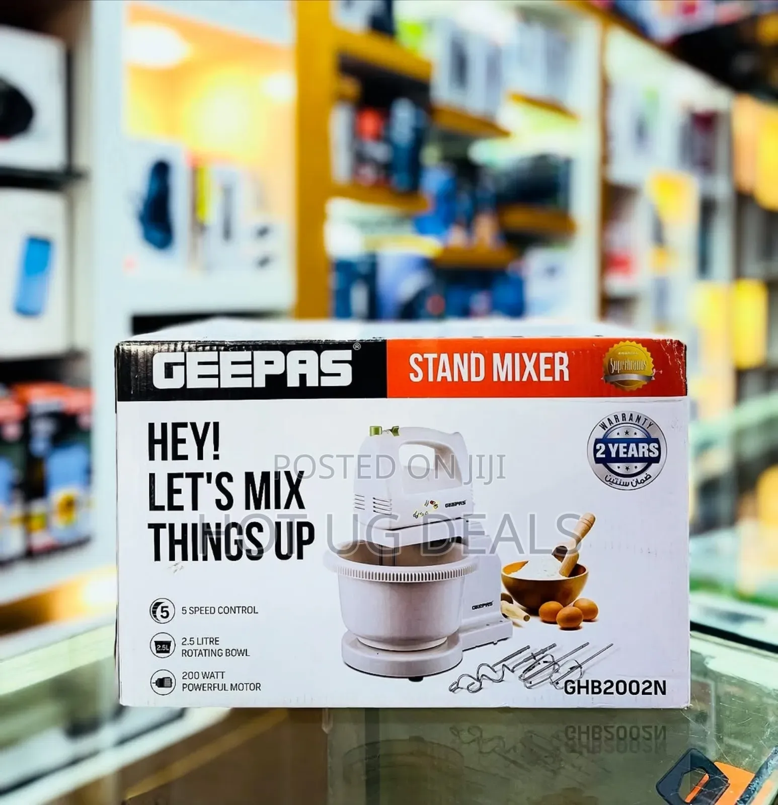 Geepas Stand Mixer With Rotating Bowl - 2.5 L