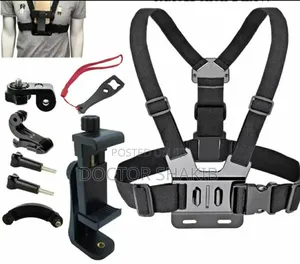 Chest Harness Mount Kit Designed for Action Cameras and Mobile Phones