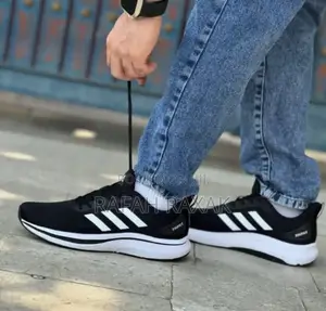 Black/White Adidas Bounce Running Trainer Sneakers