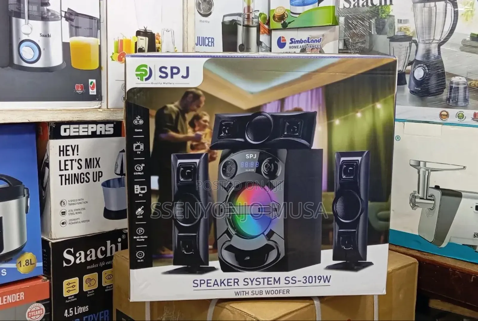 SPJ Woofer 3.1ch 30w Karaoke Speaker System With Remote Control