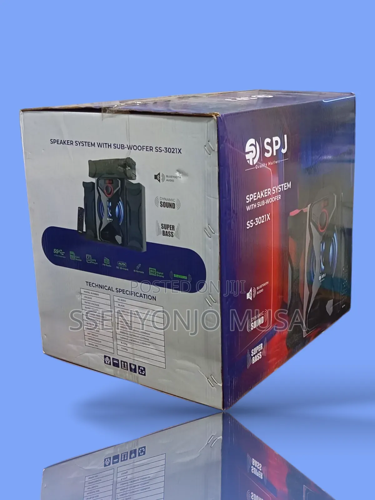 SPJ Ss-3021x 30w Bluetooth Speaker System With Subwoofer and Remote