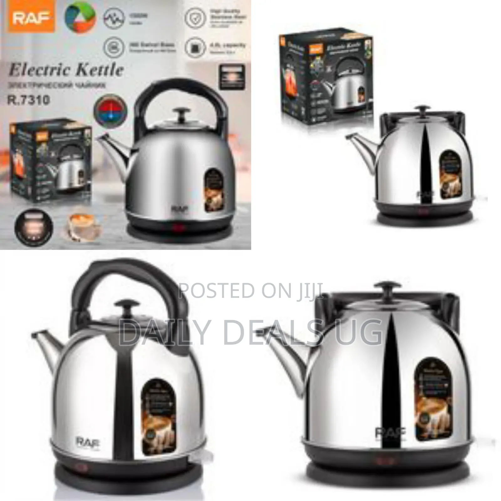 Raf 4litre Water Boiler Portable Household Travel R.7310 Multifunction