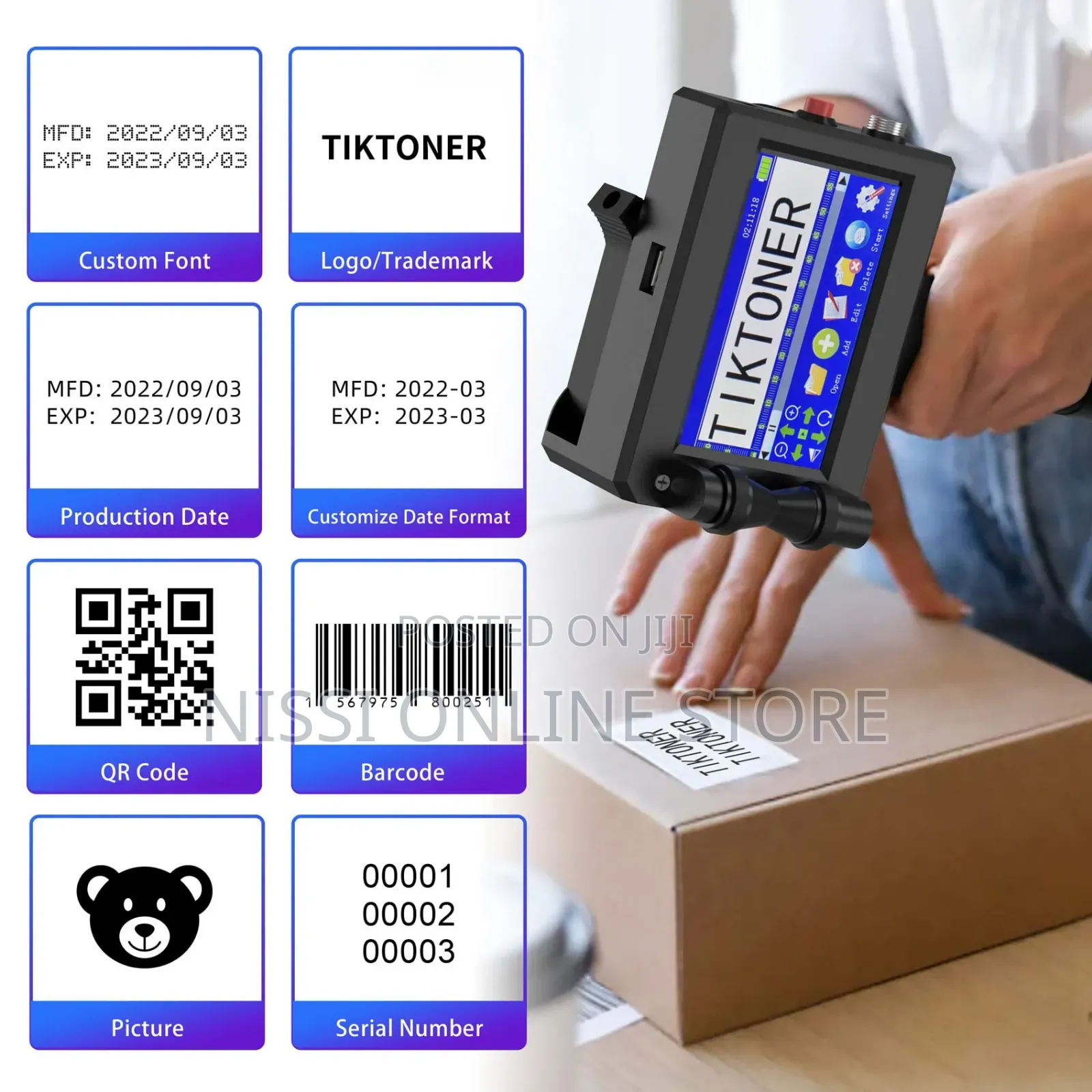 Handheld Portable Inkjet Printer