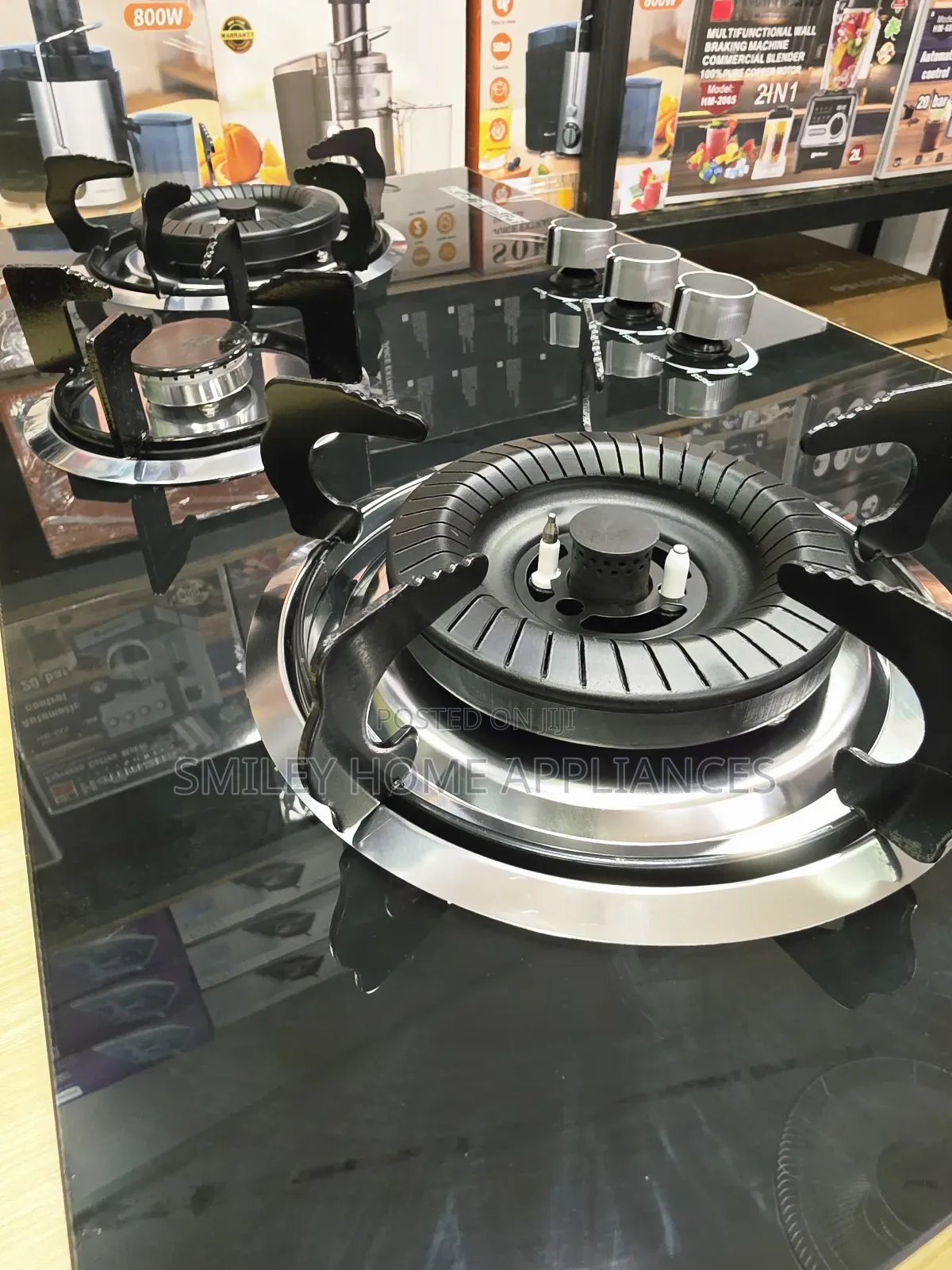 Newly Discounted Boko Built-in Tripple Gas Hob Black Glass