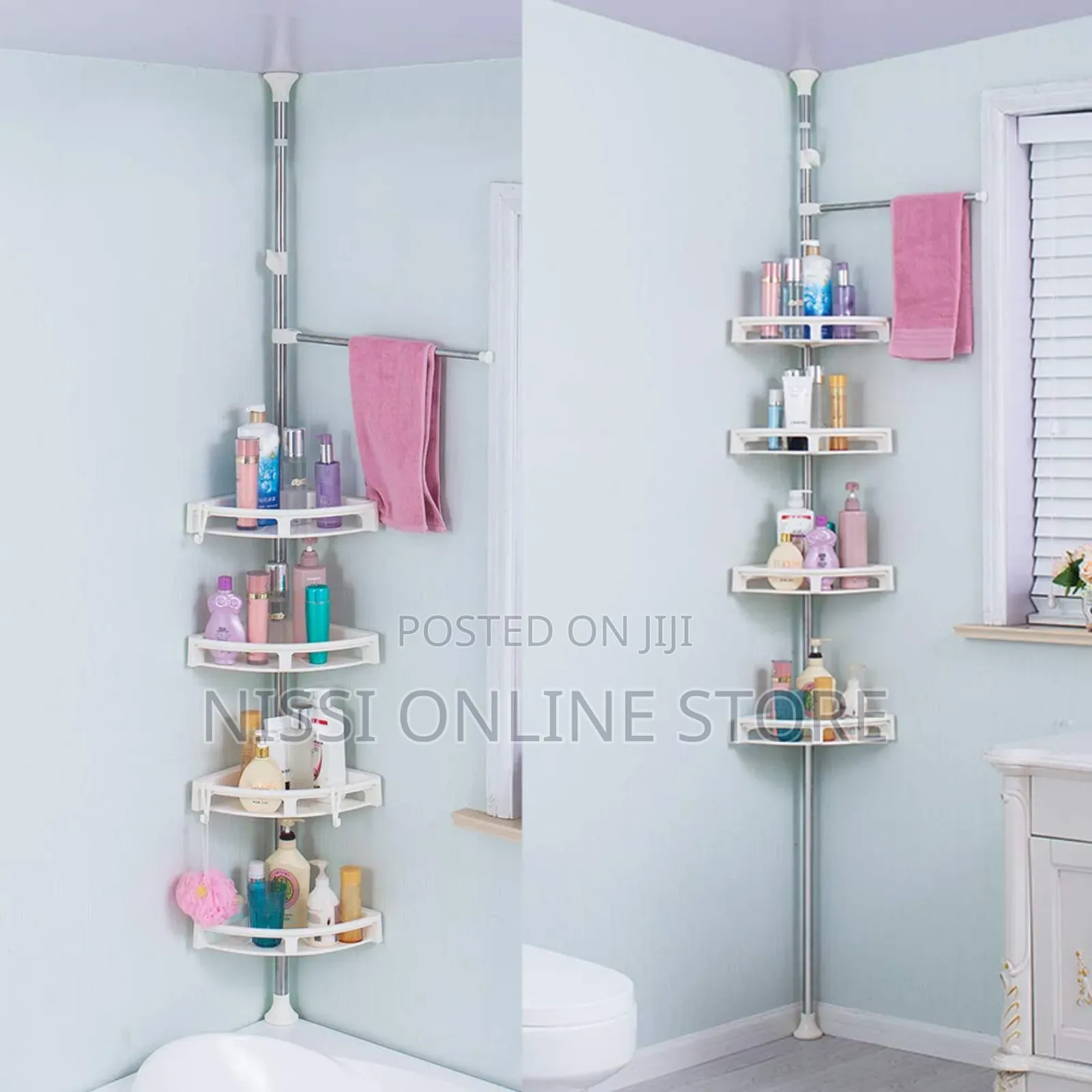 Stainless Steel Adjustable Bathroom Corner Rack