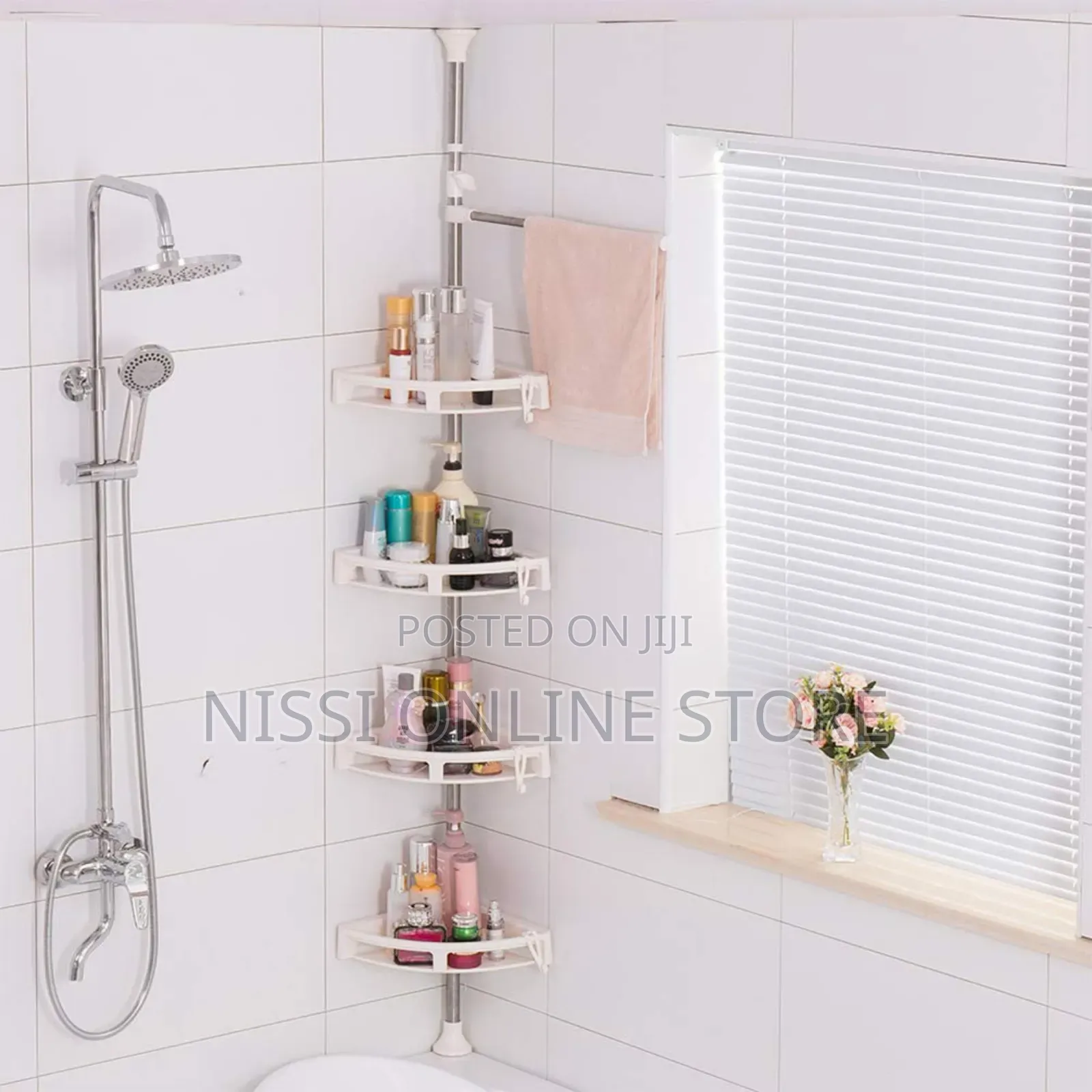 Stainless Steel Adjustable Bathroom Corner Rack