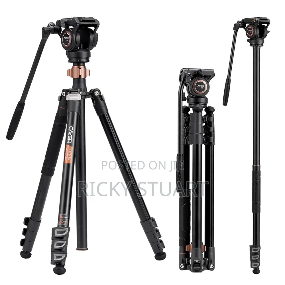 Cayer Fp2450 Fluid Head Tripod 74inche Aluminum,Camera Tripod Monopod