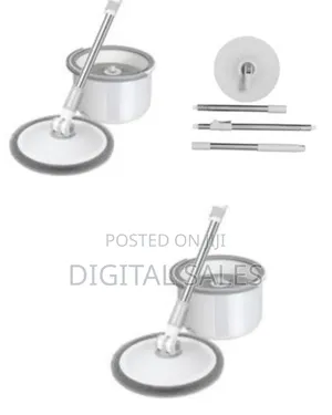 Disc Bucket Spinning Mop 360° Round Cleaning Mop Head Wash