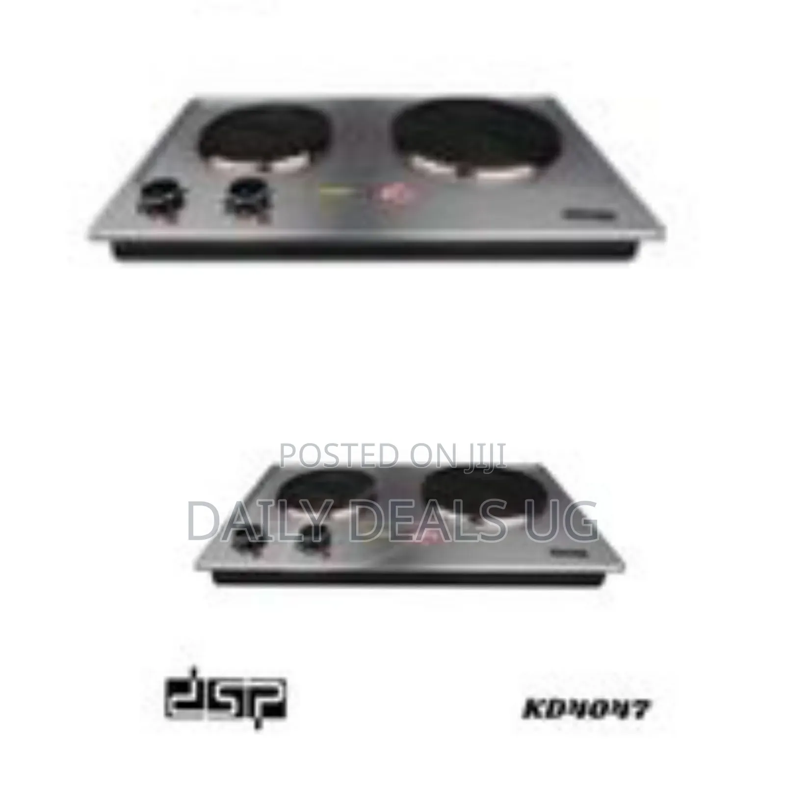 DSP Double Burner Heater Hot Plate Electric Stove Cooker, 1500w Silver