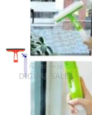 3 in 1 Big Size Glass Wiper With Spray Mop Scratching Brushing, Spray