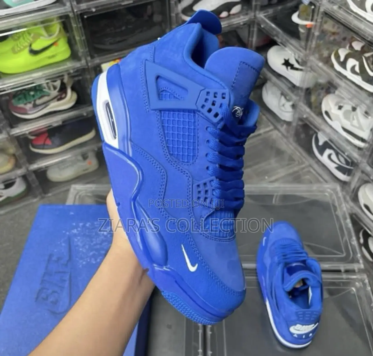 Original Nike Air Jordan 4 Og X Nigel Sylvester Brick Blue Sneakers
