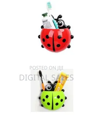 Ladybird Wall Mount Toothbrush Holder