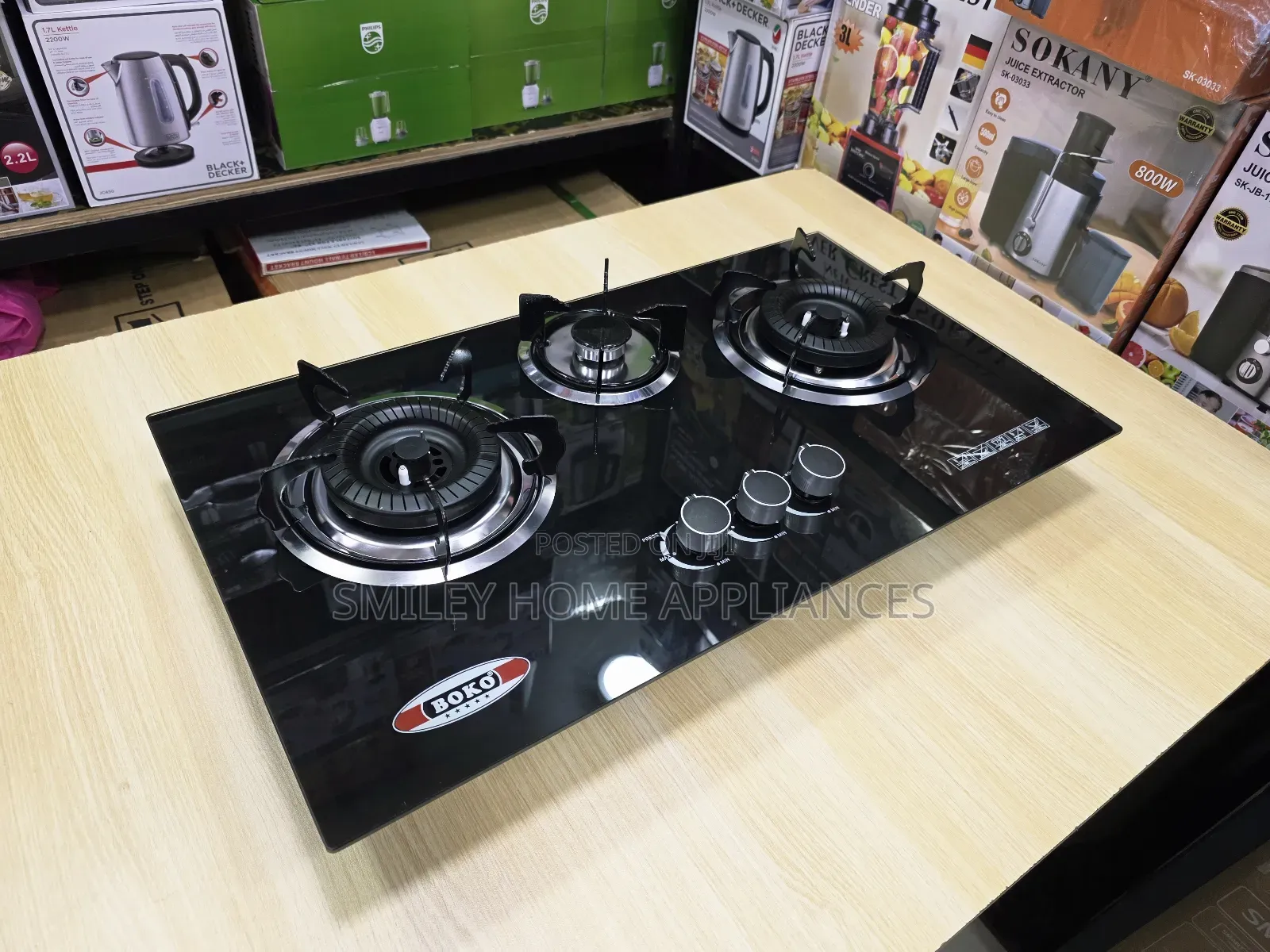 Tripple Boko Glass Gas in Built Hob at 20% Price Reduction