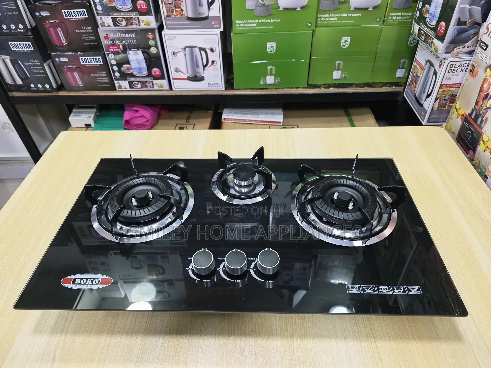 25% Discount Sales on Boko Chinese Brand Built in Gas Hob Tripple