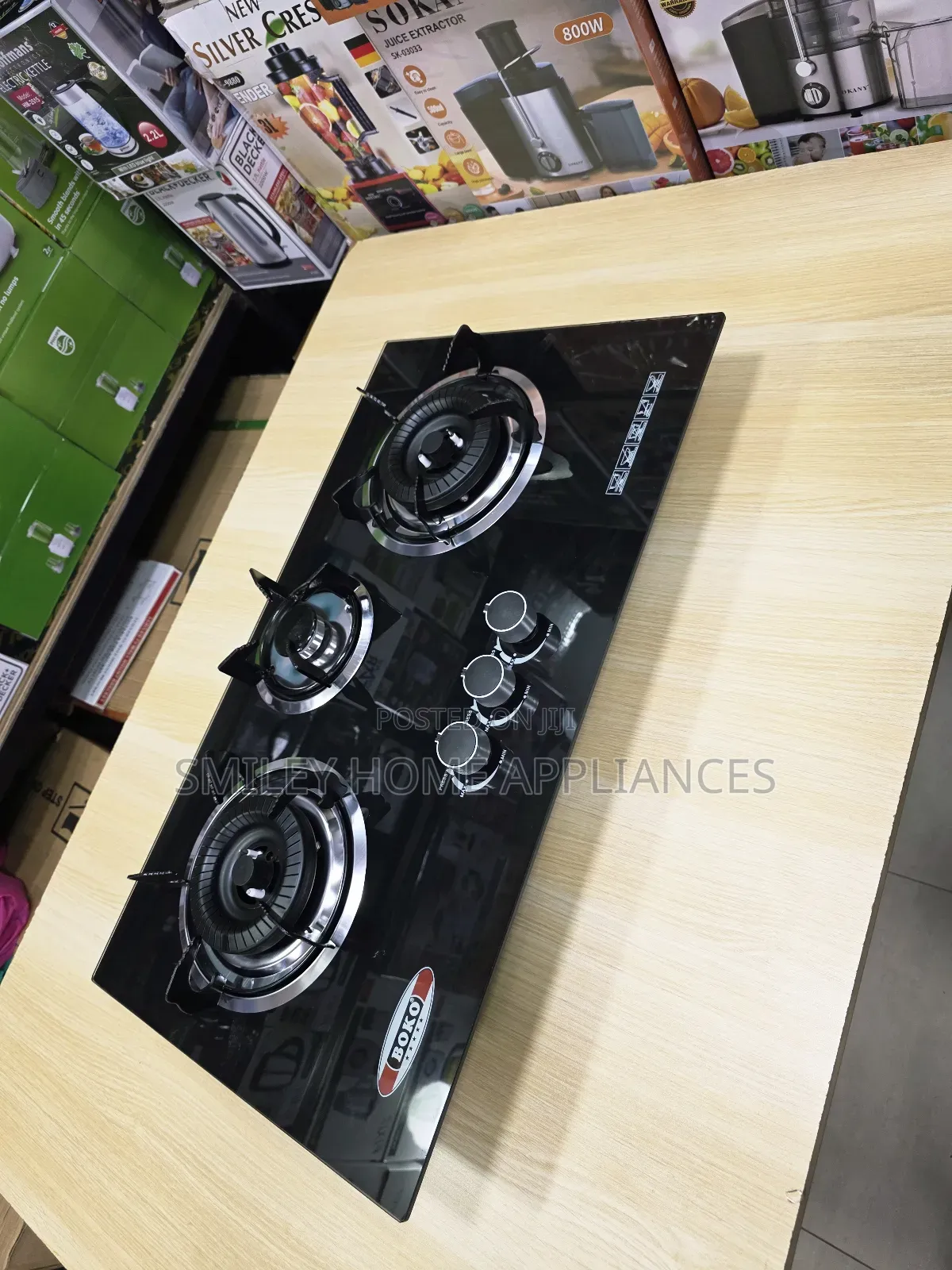 25% Discount Sales on Boko Chinese Brand Built in Gas Hob Tripple