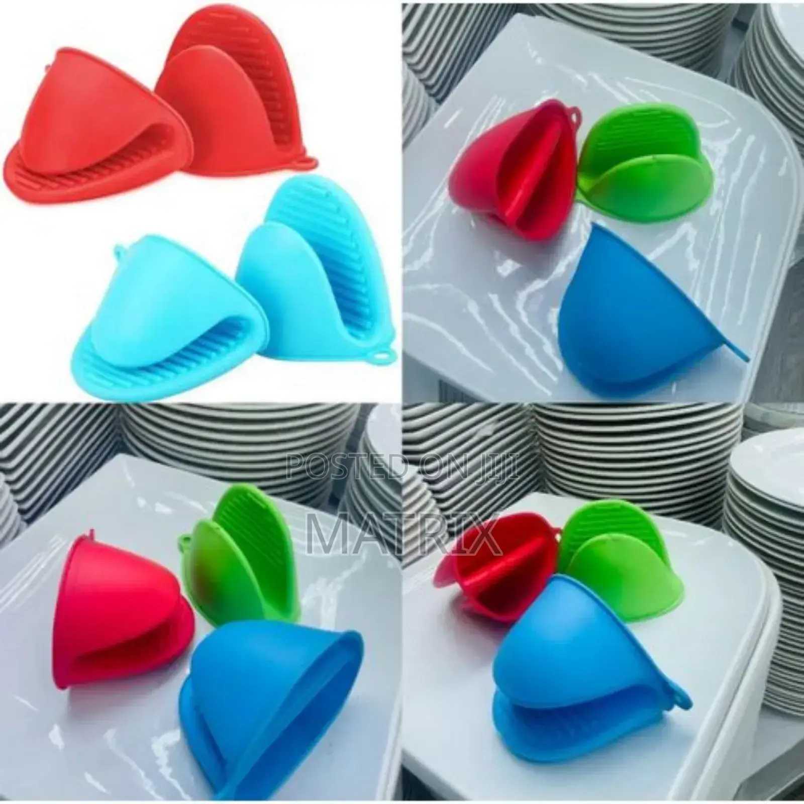 A Pair of Non-Toxic Heat Resistant Cooking Gloves Kitchen Silicone