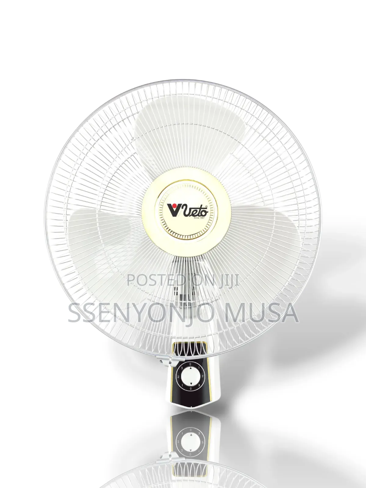 Veto 16" Wall Fan - 3 Speeds,Oscillation, New Blade Design