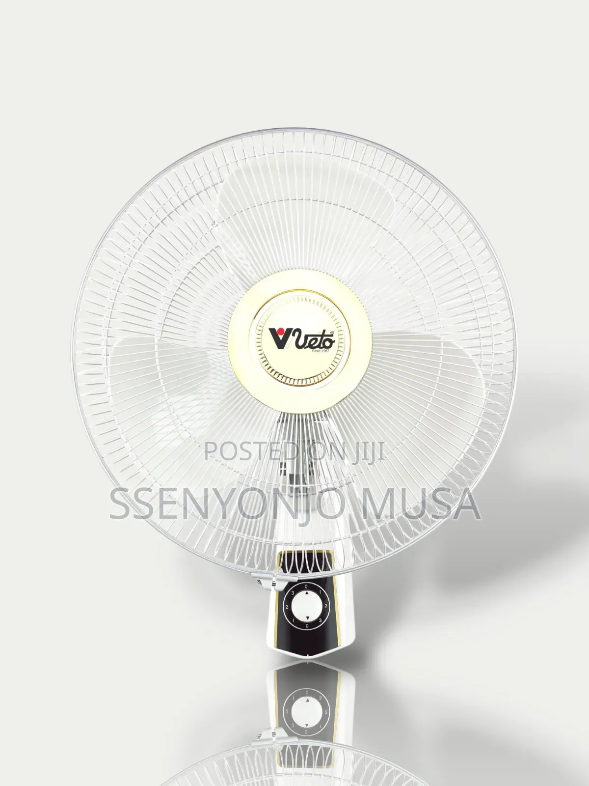 Veto 16" Wall Fan - 3 Speeds,Oscillation, New Blade Design