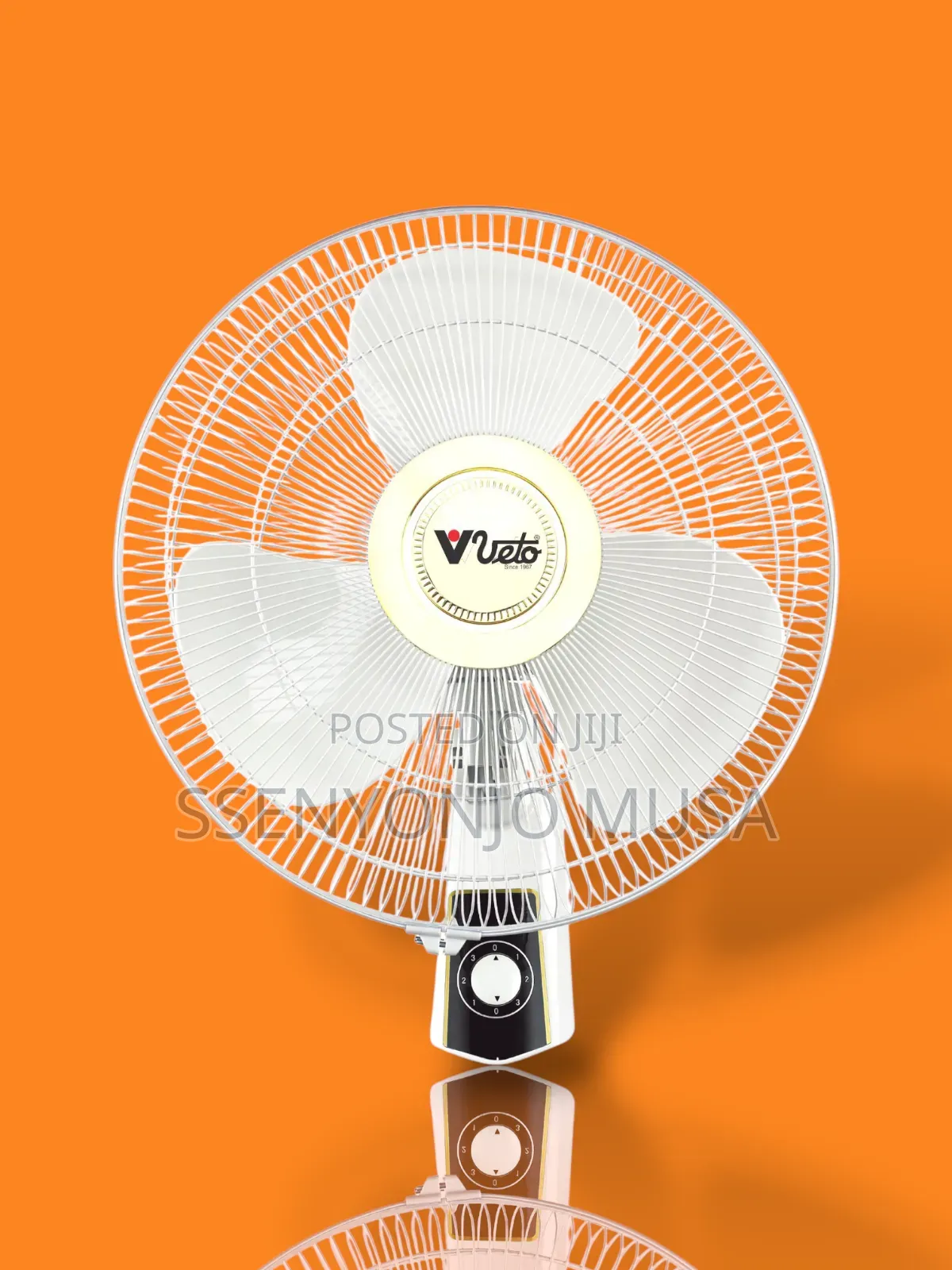Veto 16" Wall Fan - 3 Speeds,Oscillation, New Blade Design
