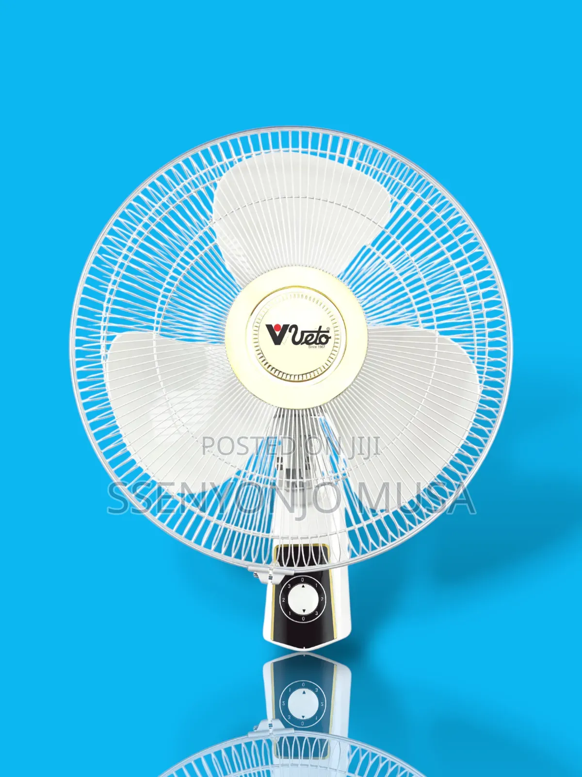 Veto 16" Wall Fan - 3 Speeds,Oscillation, New Blade Design