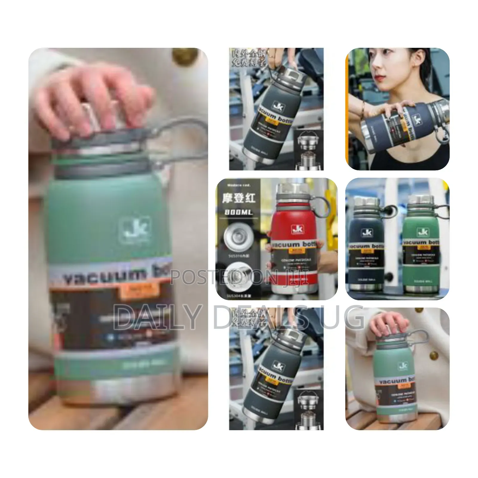 Jk 1500ml Vacuum Insulated With Cup Lid Stainless Steel Thermo Water
