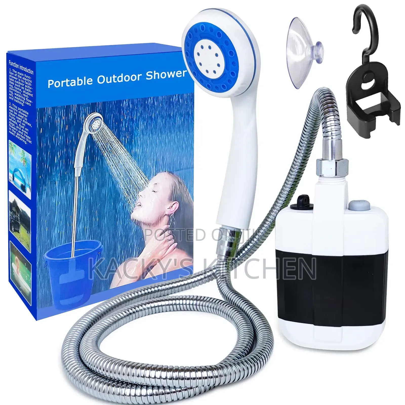 Portable Camping Shower Outdoor Usb Rechargeable Electric Shower Pump