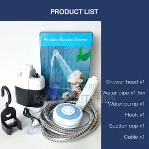 Portable Camping Shower Outdoor Usb Rechargeable Electric Shower Pump