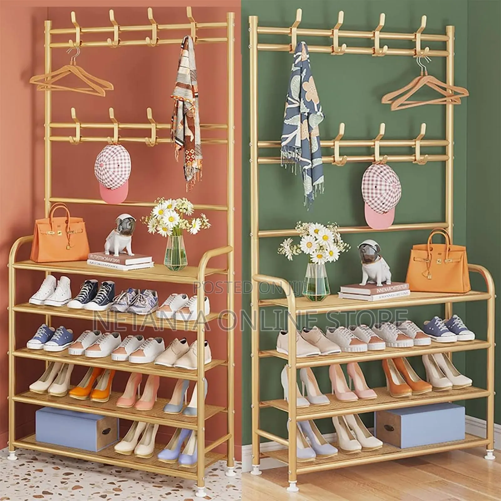 4 Tier Strong Metallic Shoe Rack