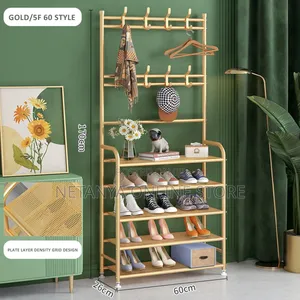 4 Tier Strong Metallic Shoe Rack