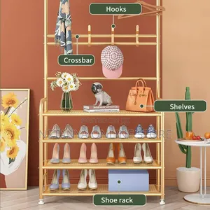 4 Tier Strong Metallic Shoe Rack