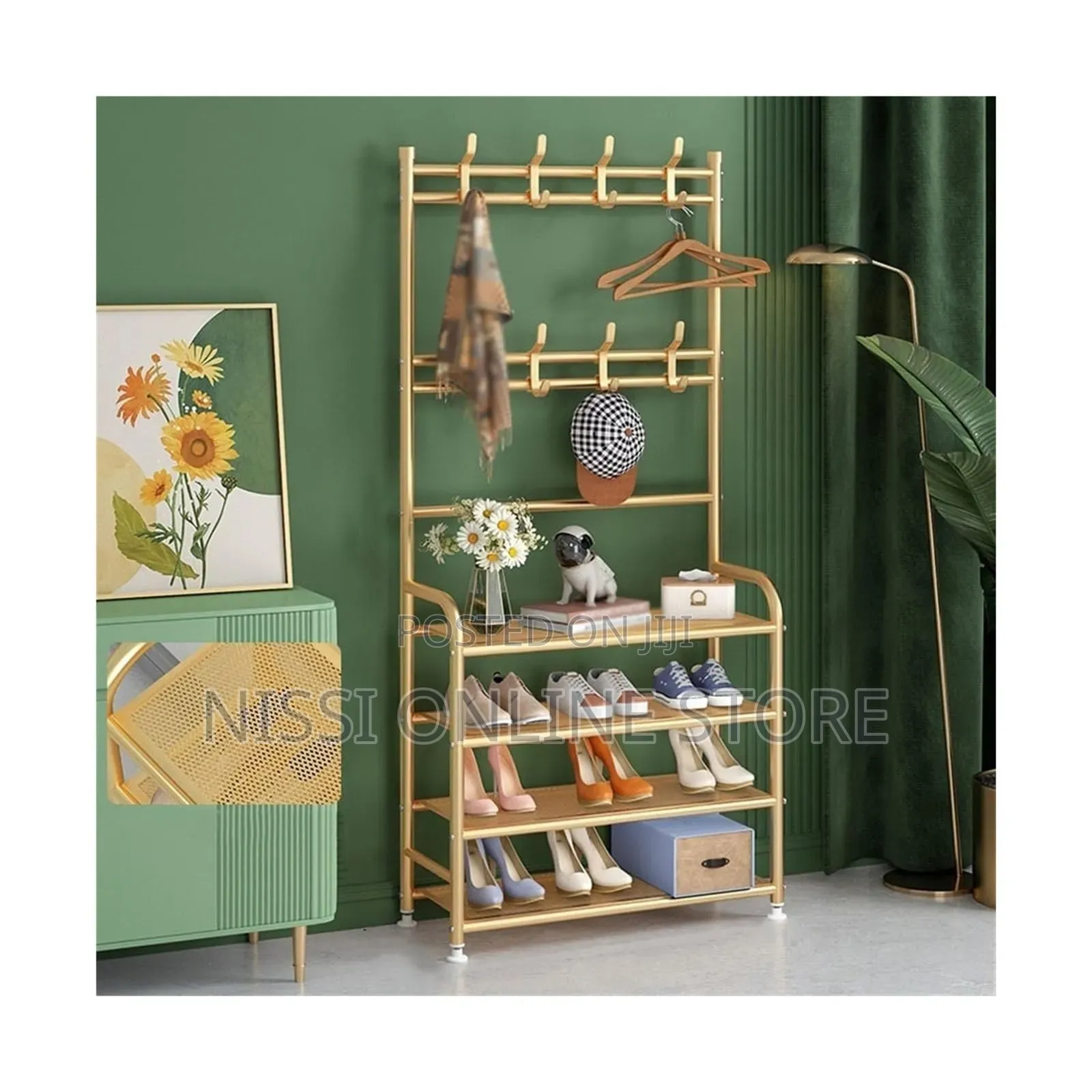4 Tier Metallic Shoe Rack