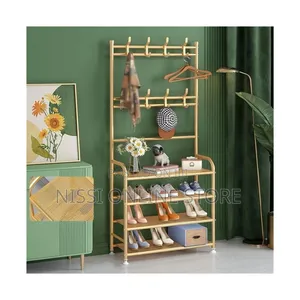 4 Tier Metallic Shoe Rack