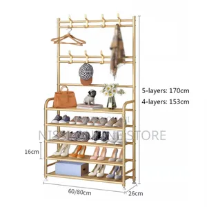 4 Tier Metallic Shoe Rack