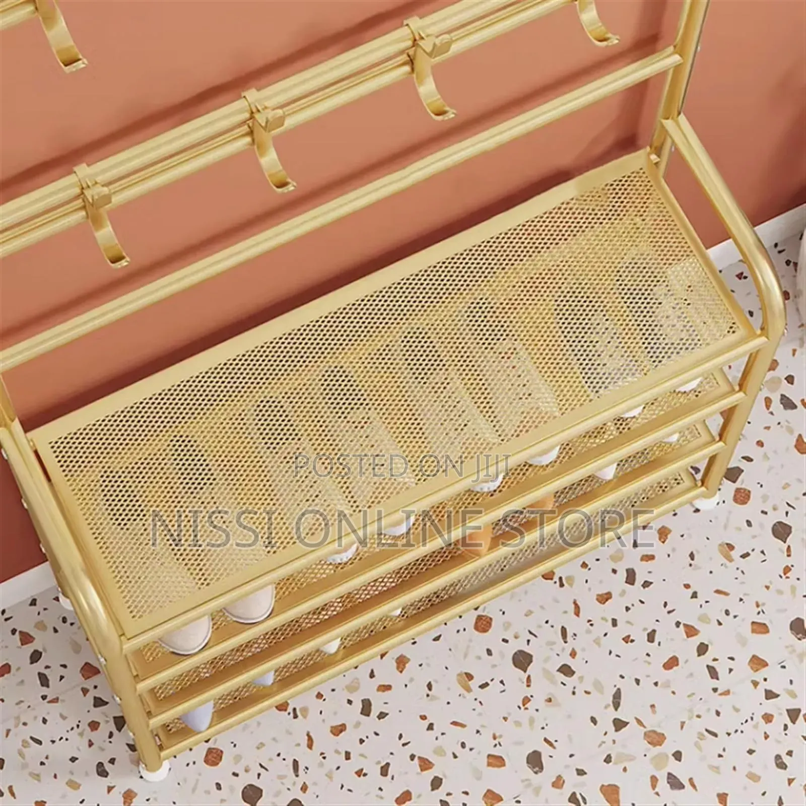 4 Tier Metallic Shoe Rack