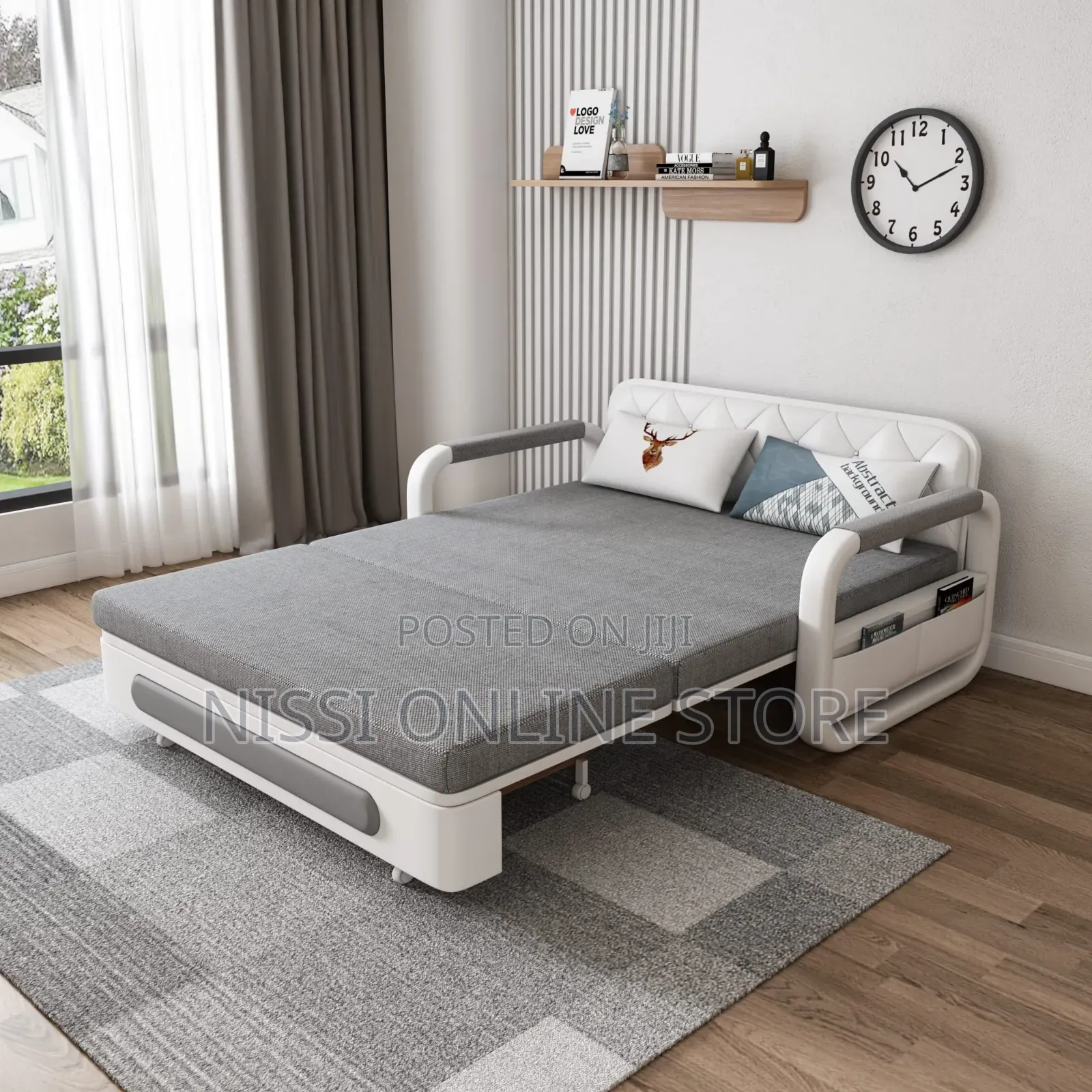 Modern Convertible Pullout Sofa Bed