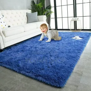 Blue Fluffy Carpet