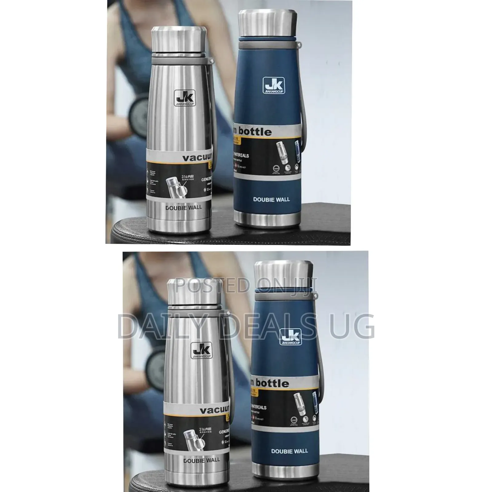 Jk 750ml Insulated Vacuum Thermo Bottle Leakproof Stainless Steel
