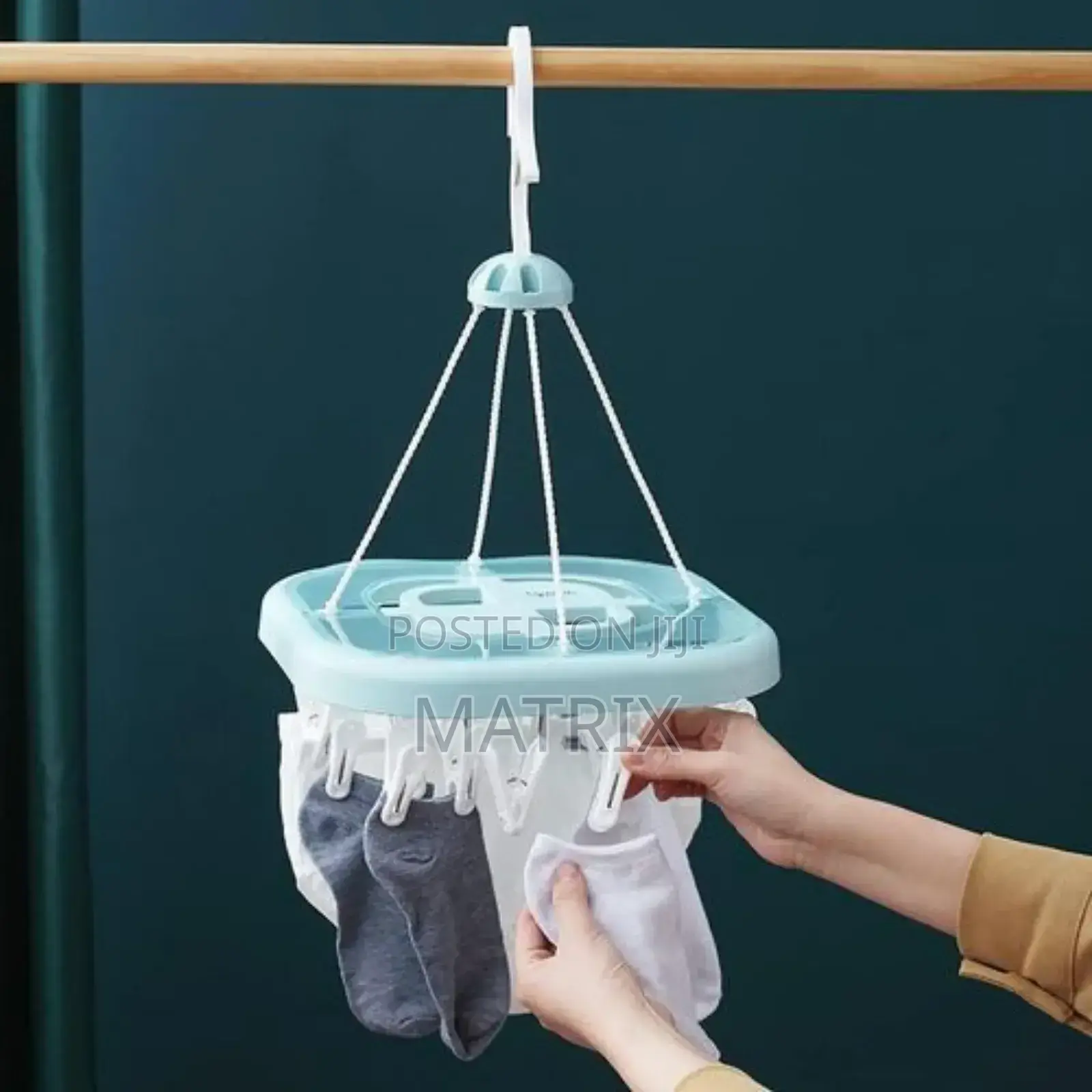 20 Clips Pegs Laundry Clothes Hanger Socks Underwear Drying Rack